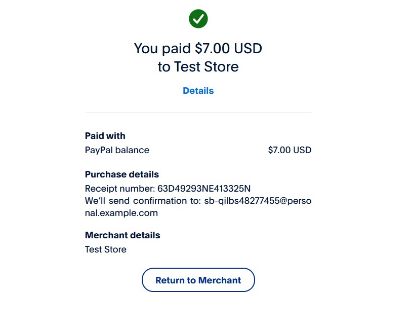 PayPal payment process