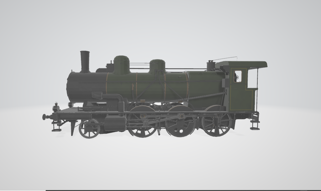 Steam Locomotive 130B Class - Steam locomotive 3D model