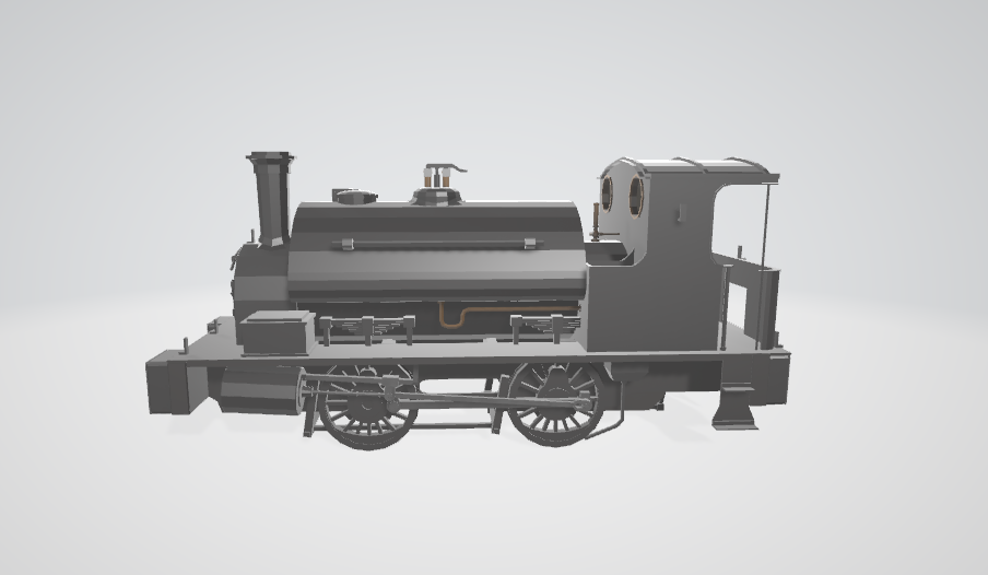 Steam Locomotive 264 - Steam locomotive 3D model