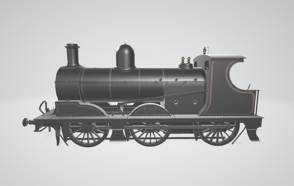 Steam Locomotive LYR 27 - Steam locomotive 3D model