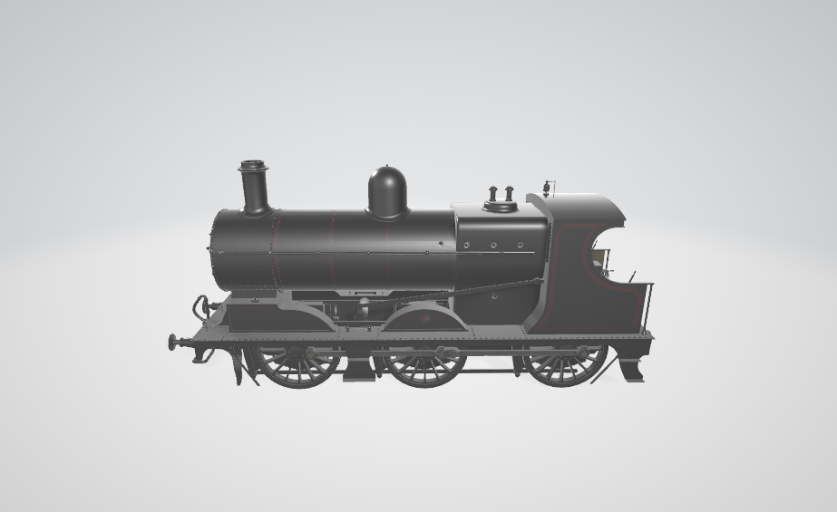 Steam Locomotive LYR 28 - Steam locomotive 3D model