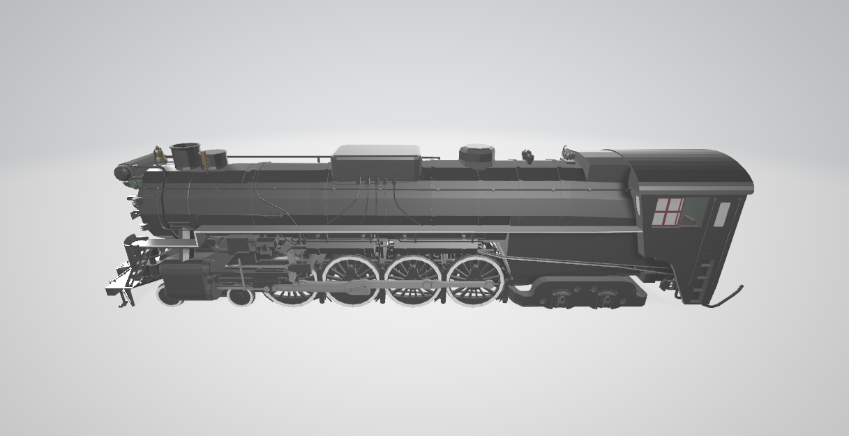 Steam Locomotive RP Baldwin Northern - Steam locomotive 3D model
