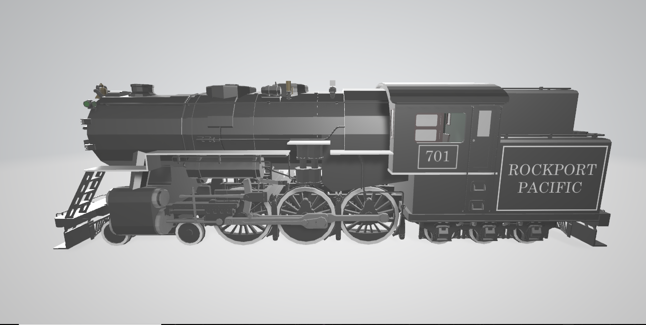 Steam Locomotive RP Suburban - Steam locomotive 3D model