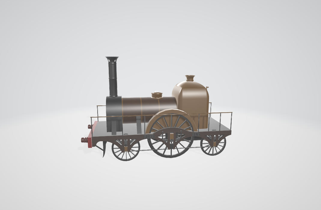 Steam Locomotive Firefly - Steam locomotive 3D model