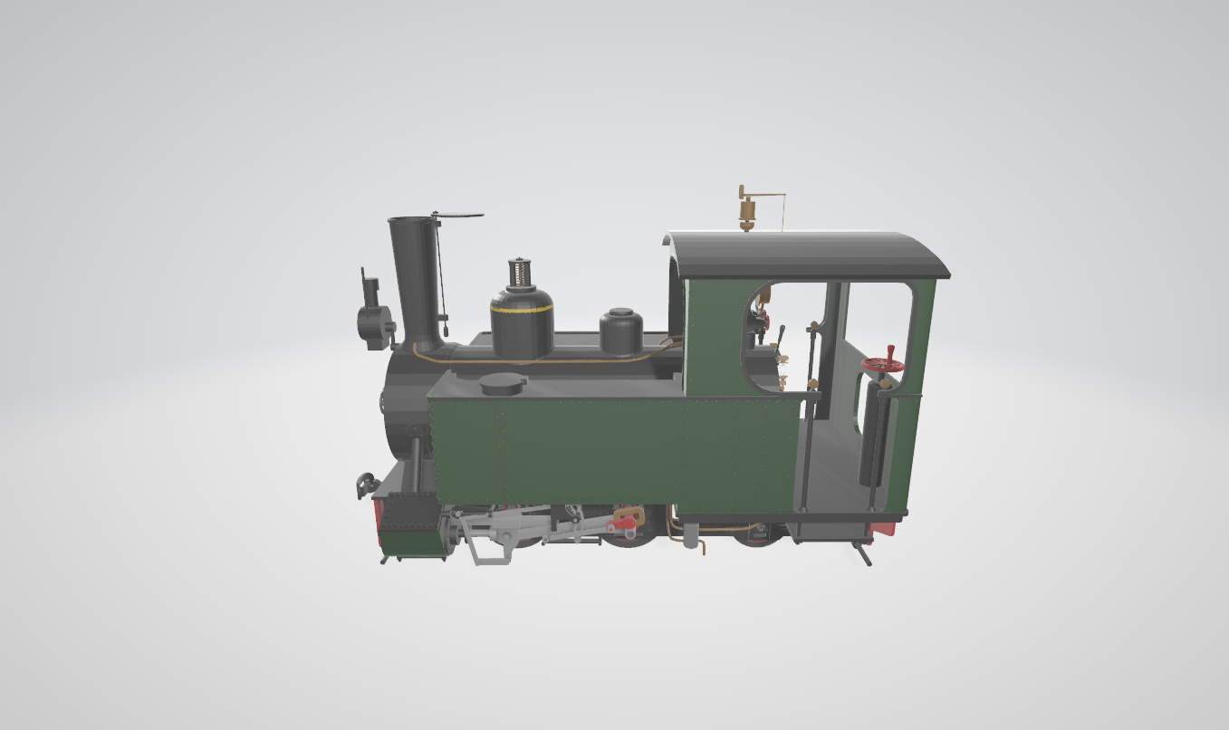Steam Locomotive 7 Ton Decauville - Steam locomotive 3D model