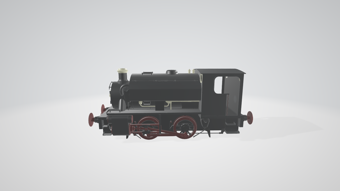 Steam Locomotive 0-4-0ST - Steam locomotive 3D model