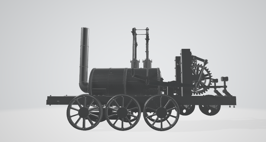 Steam Locomotive The Chapman Chain Engine - Steam locomotive 3D model