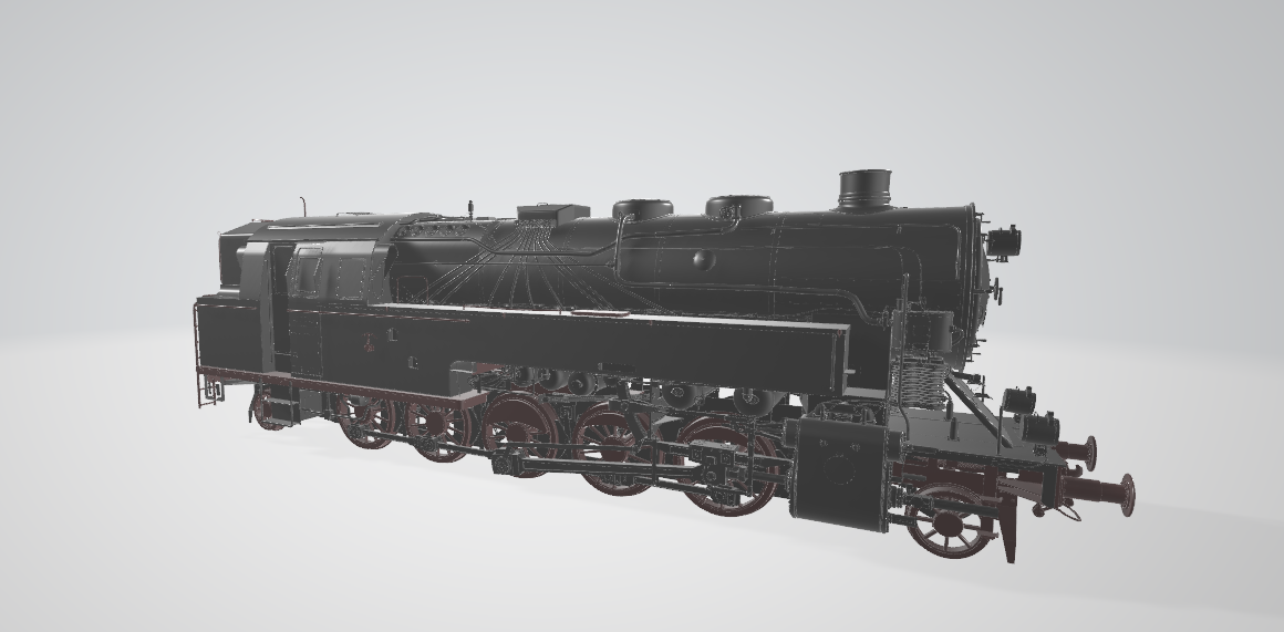 Steam Locomotive DRG Class 95 - Steam locomotive 3D model