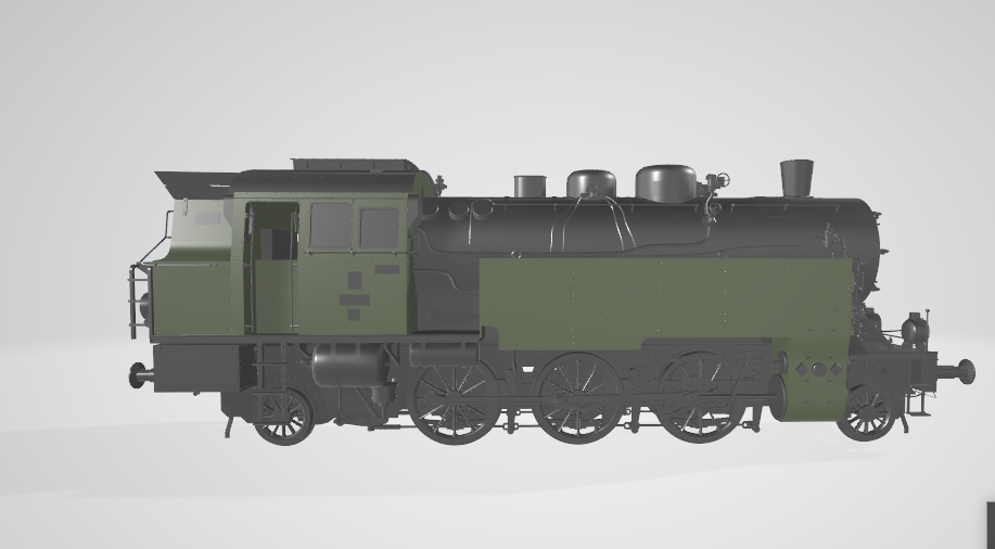 Steam Locomotive OKL 27 - Steam locomotive 3D model